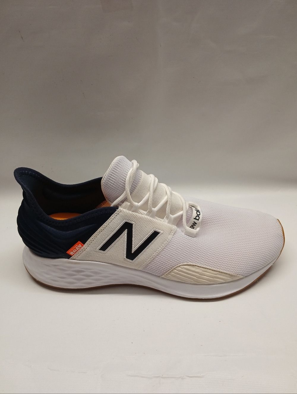 New Balance Men’s White & Navy Athletic Sneaker